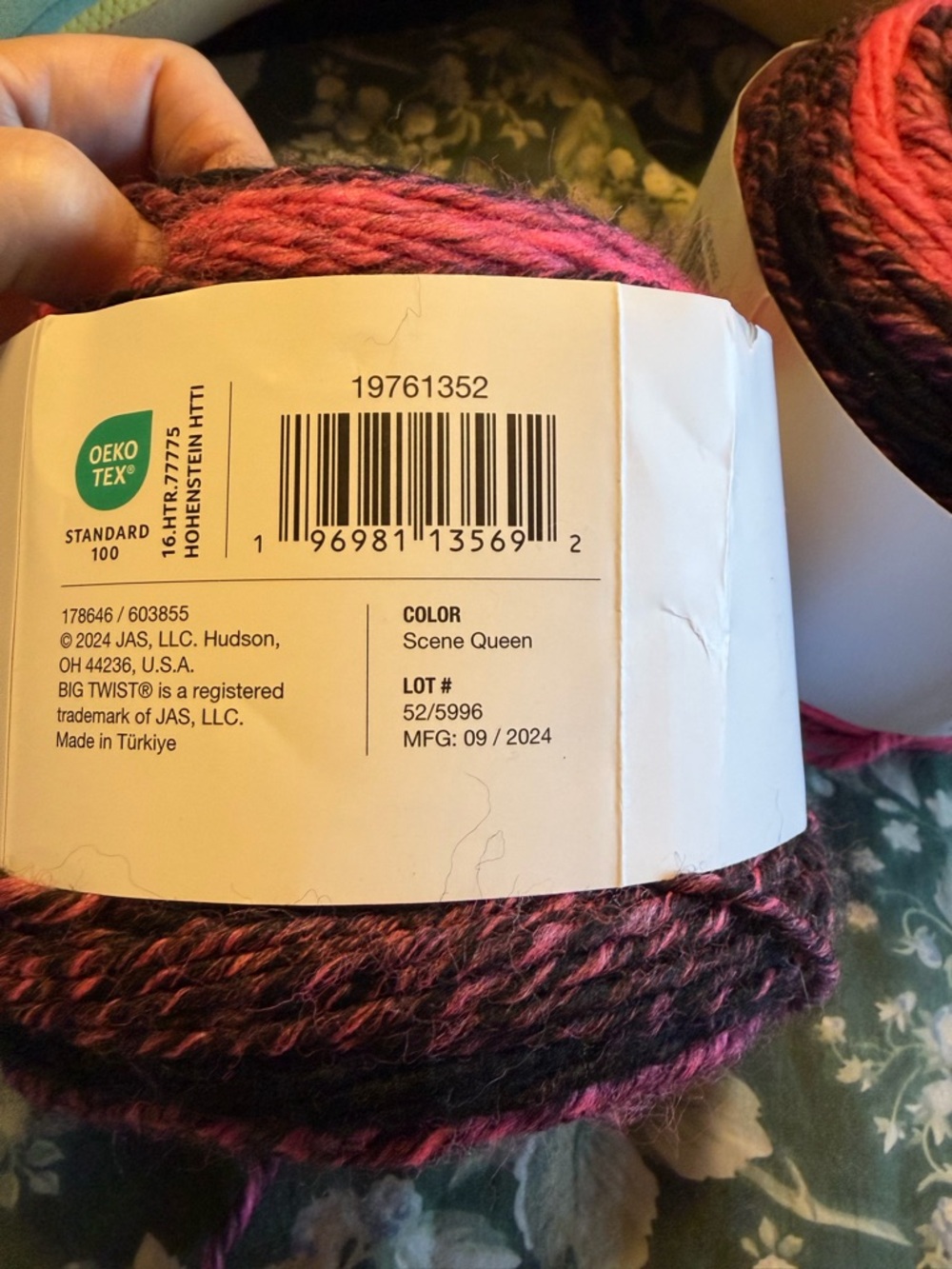Big Twist Rave Multicolor Yarn - Pink & Black in Scene Queen. Rare,  price for 2 - Picture 7 of 7